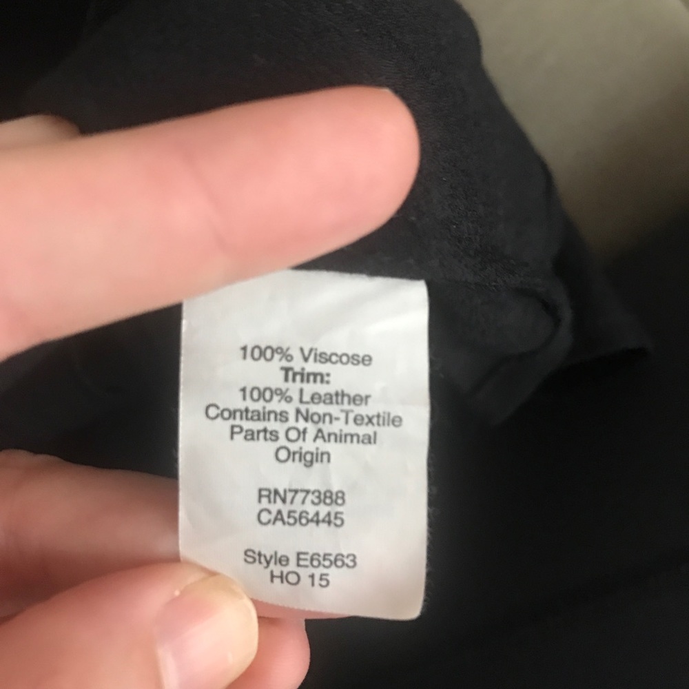 Madewell Black Shift Dress-Leather Stripe - Picture 5 of 6